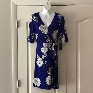 Vince Camuto floral wrap dress
